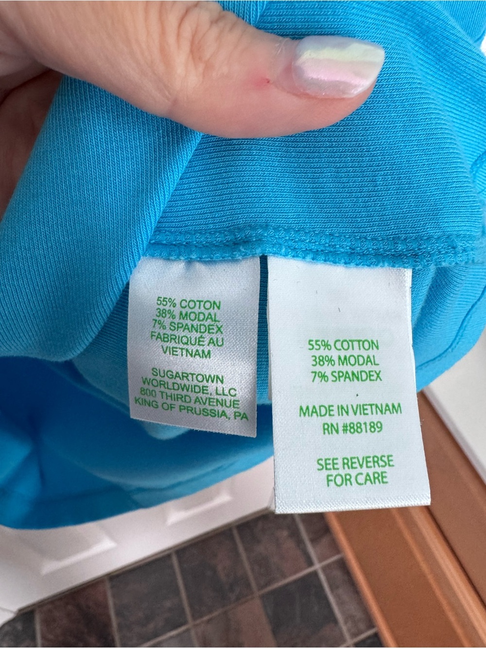 Lilly Pulitzer Long Sleeve Polo Top - Turquoise - Picture 4 of 4